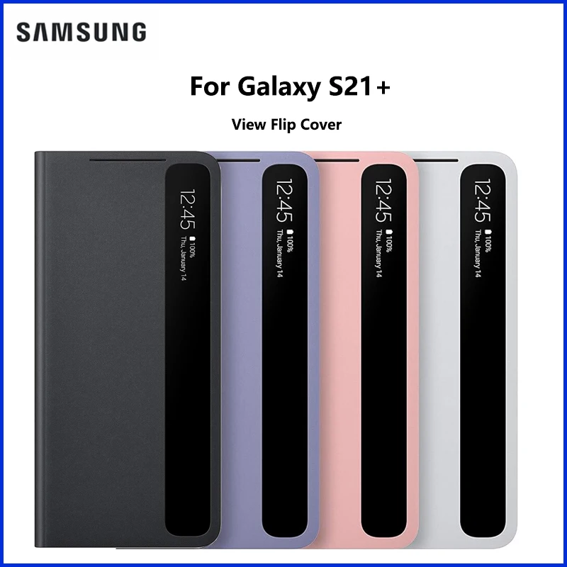 Original Samsung S View Flip cover for Galaxy S21+ 5G s21plus Clear View Cover S-View Cases Genuine Cover EF-ZS996