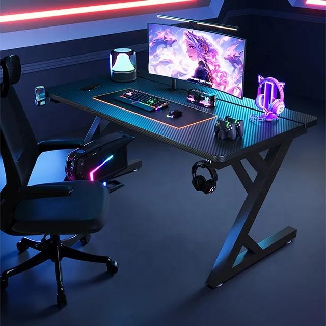 Ergonomic Home Office RGB Modern Gaming Computer Tables Desk