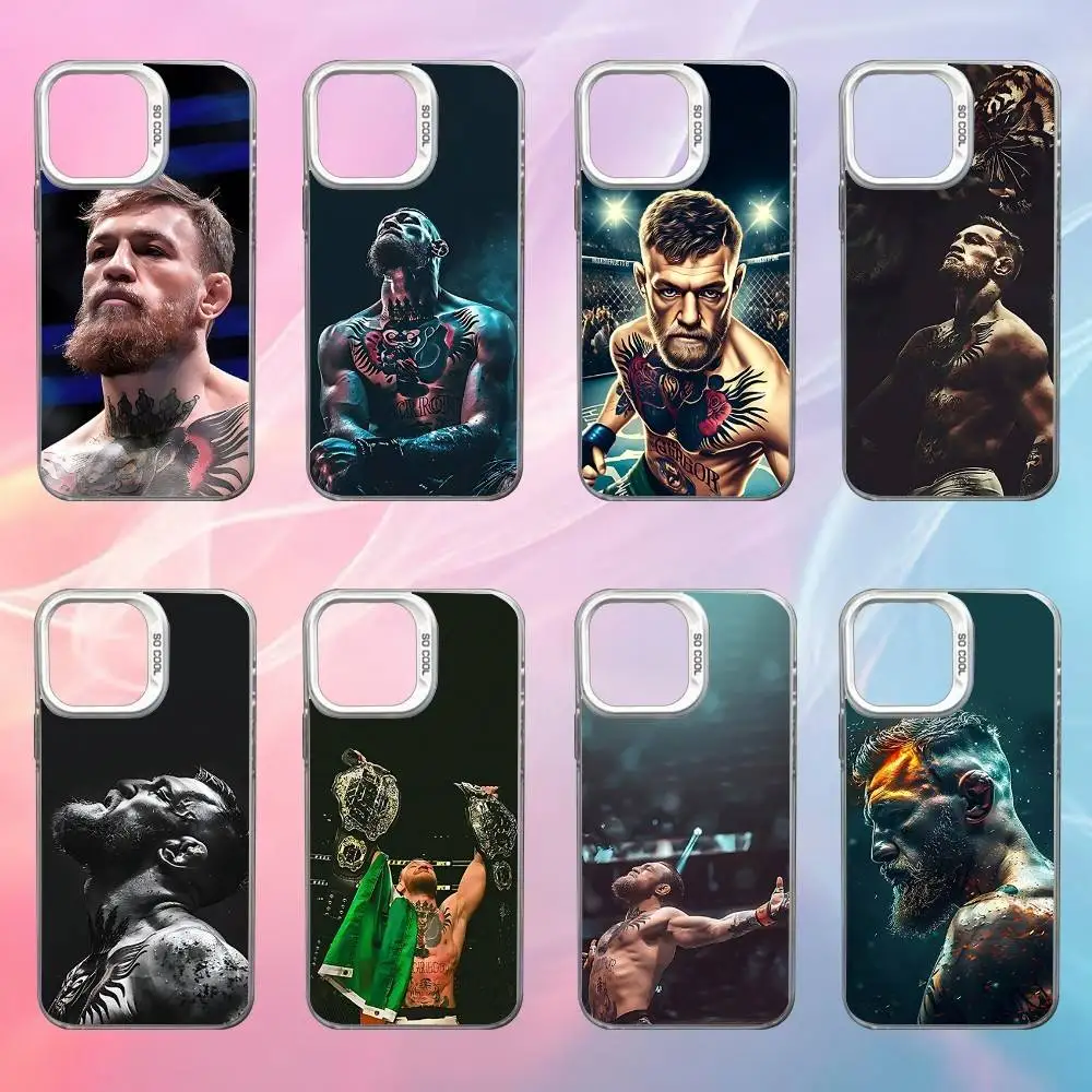 

C-Conor M-McGregor Phone Case For iPhone 17,16,15,14,13,12,X,8,Pro,Max,Plus,SE4,Air,Mini White IMD HD Matte