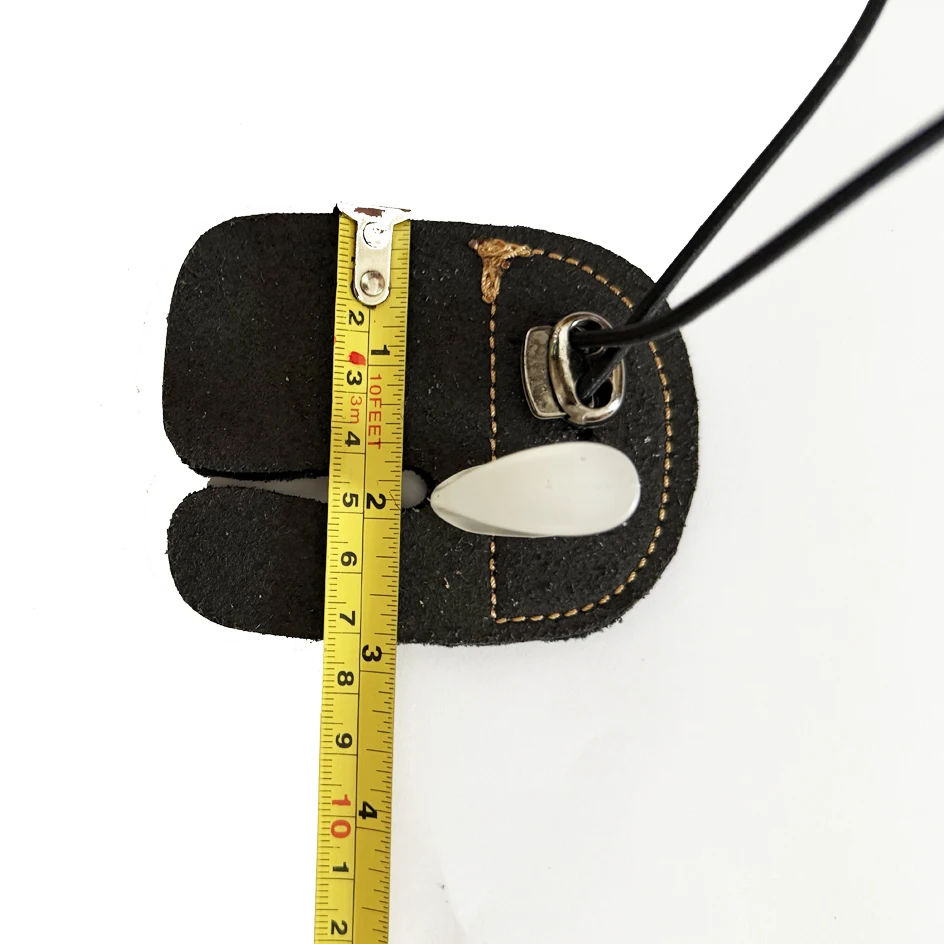 Bogenschießen-Fingertab aus doppeltem Rindsleder, gut für Recurve-Bögen, für die rechte oder linke Hand, 1 Stück – Detail 11