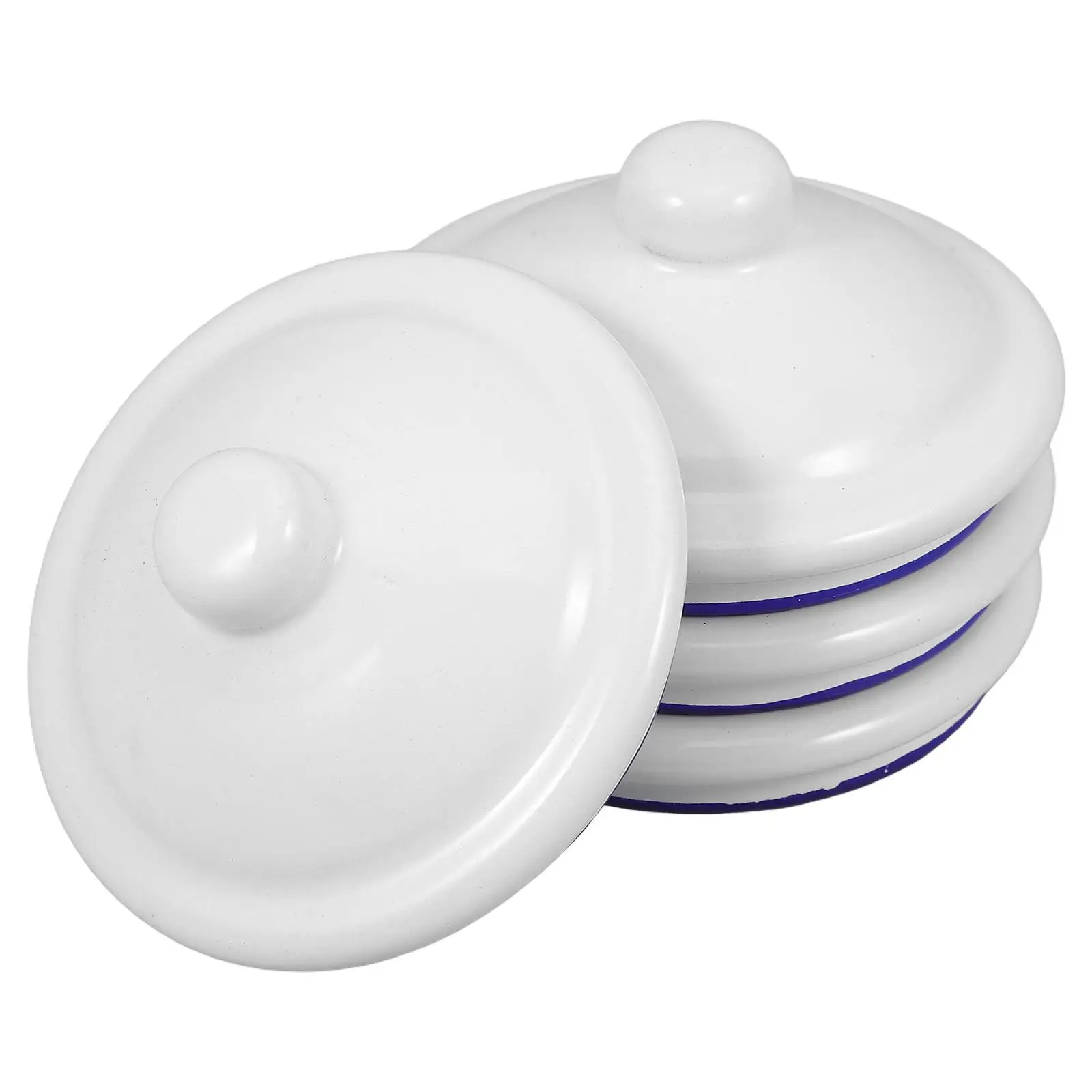 

4 Pcs Enamel Lid Teacups Sealing Replacement Reusable Covers Teaware Mug Coffee