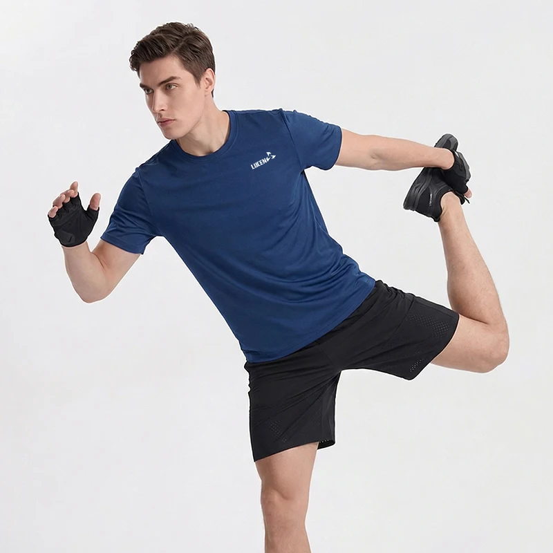 

LUCEN Men/woman breathable fast drying running sports fitness breathable comfortable short sleeve T-shirt casual light Gym Tops
