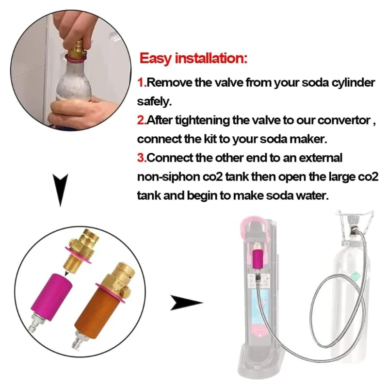 Adaptador manguera refrescos, adaptador máquina, material aleación aluminio para máquinas bebidas