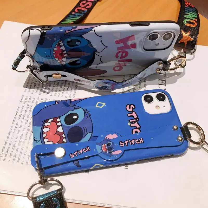 Sanrio Mymelody Case Stitch Imd Material Suitable for Iphone14/13/12/11Promax Wrist Strap Fashion Bracket Rope Soft Shell