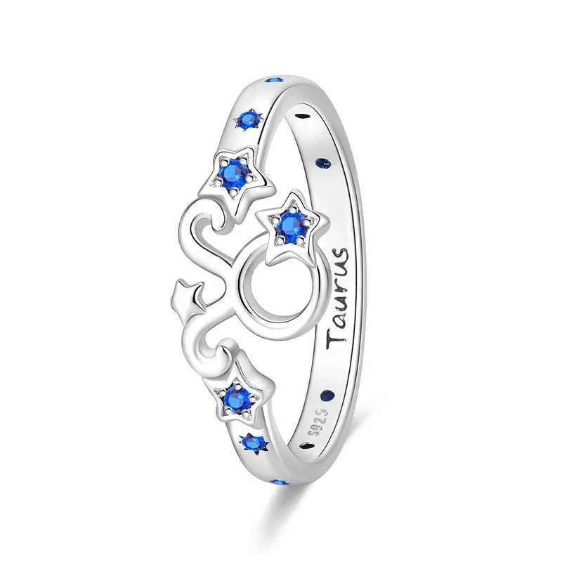 Women's 925 Sterling Silver Twelve Constellation Ring
