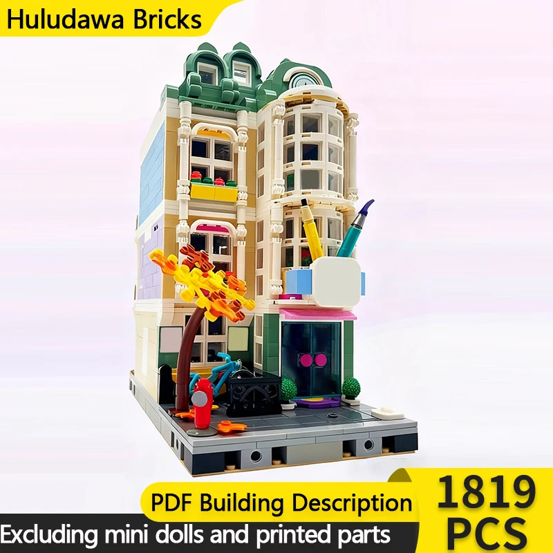 

City Street View Model MOC Building Bricks Art Education School Modular Technology Children Holiday Gifts Assemble Toys Suit