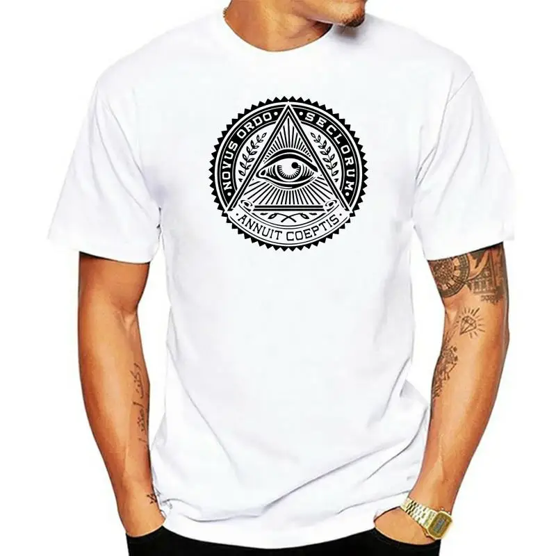 Illuminati T Shirt Eye Pyramid Mason Annuit Coeptis Reptilians Nwo Dollar $ 2Xl 3Xl 4Xl 16Xl Tee Shirt