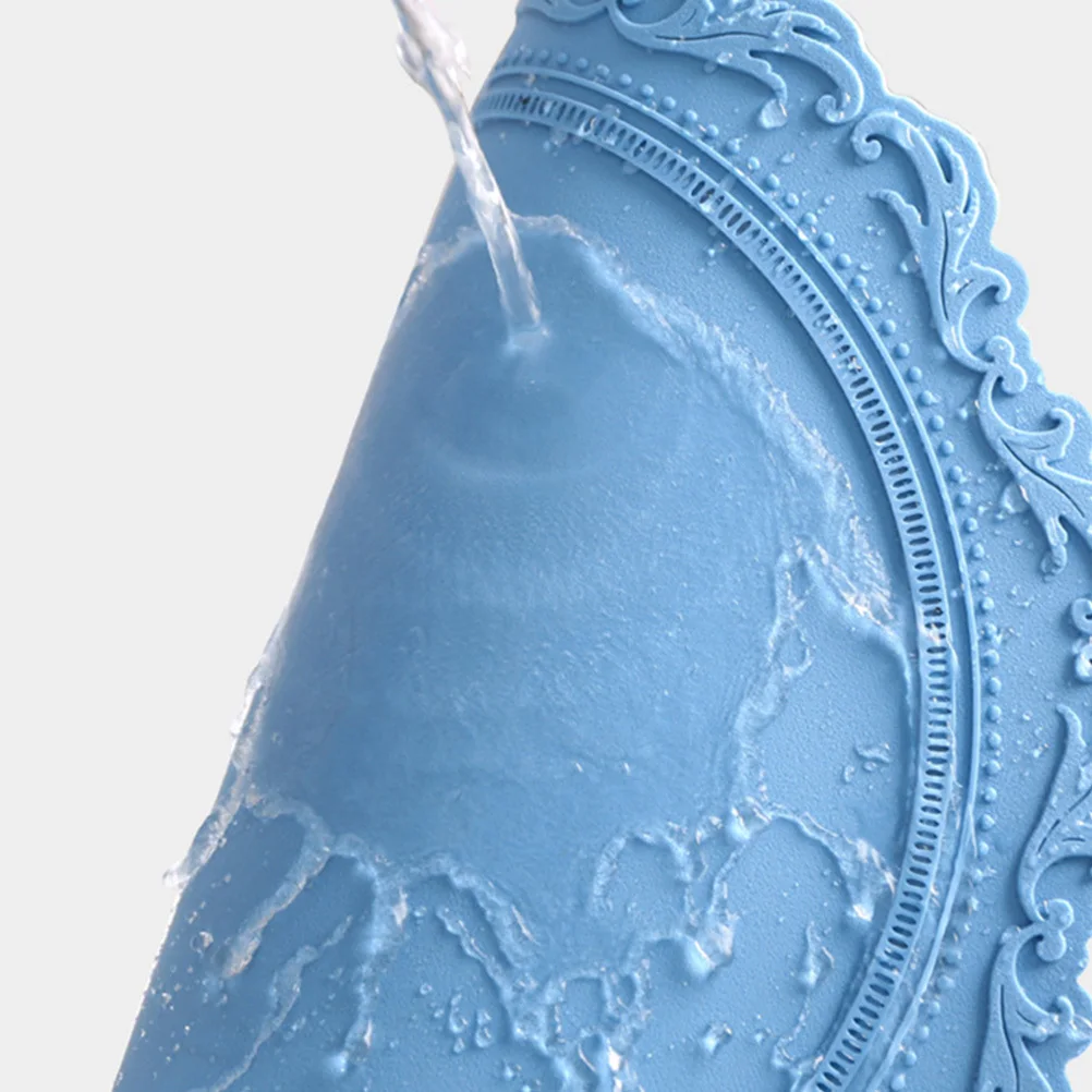 

1Pcs Silicone Pot Placemat Heat Resistant European Style Table Mat Embossed Flower Design Practical Hot Pot Dinner