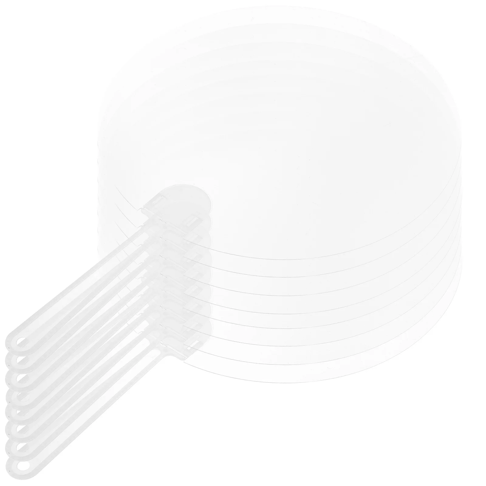 

8Pcs Blank Round Fans Transparent DIY Painting Fan DIY Handheld Graffiti Fans Kids Craft Supplies for Decoration