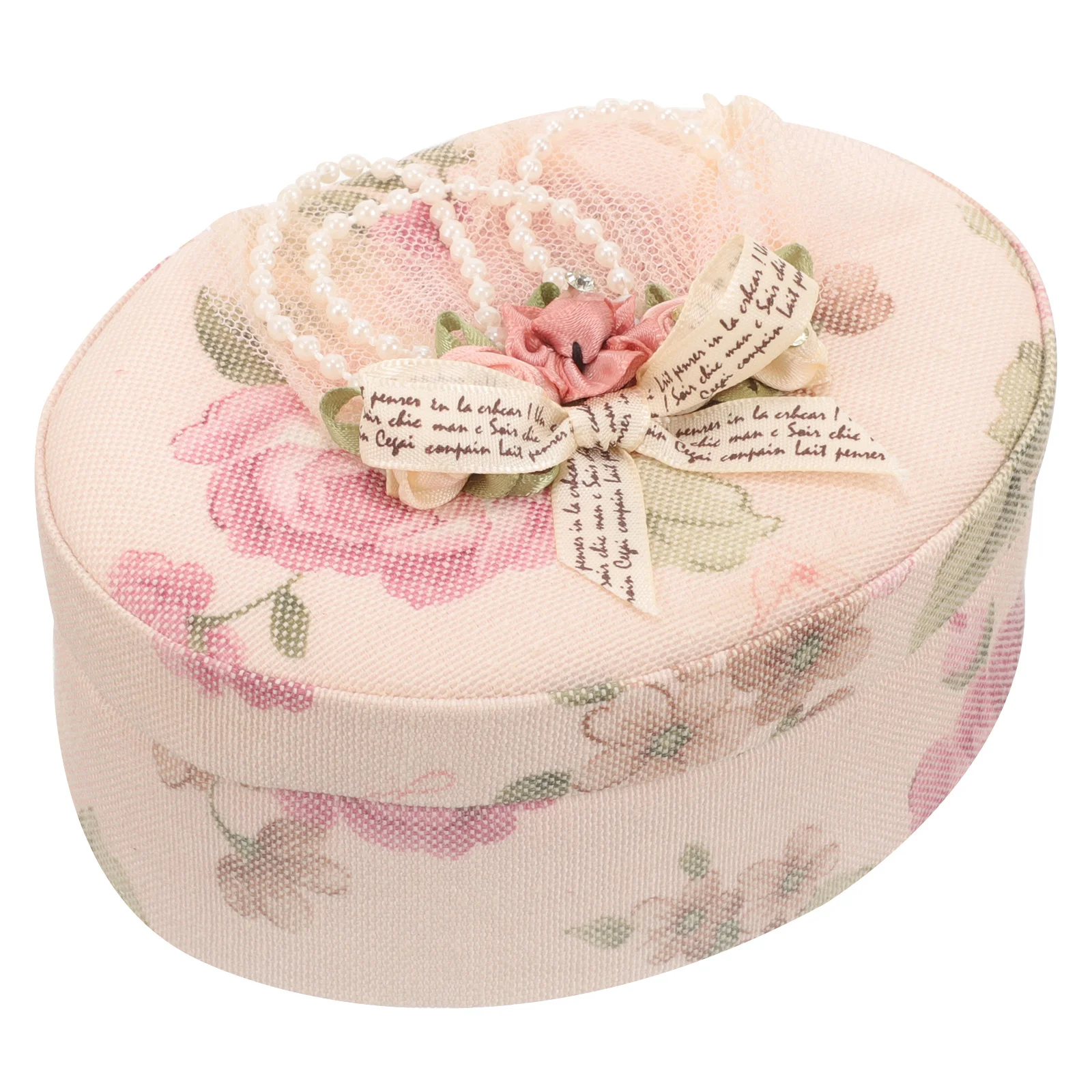 صندوق مجوهرات محمول تصميم زهرة الدانتيل حقيبة تخزين المجوهرات للأقراط والقلائد منظم السفر بصمة الصفر