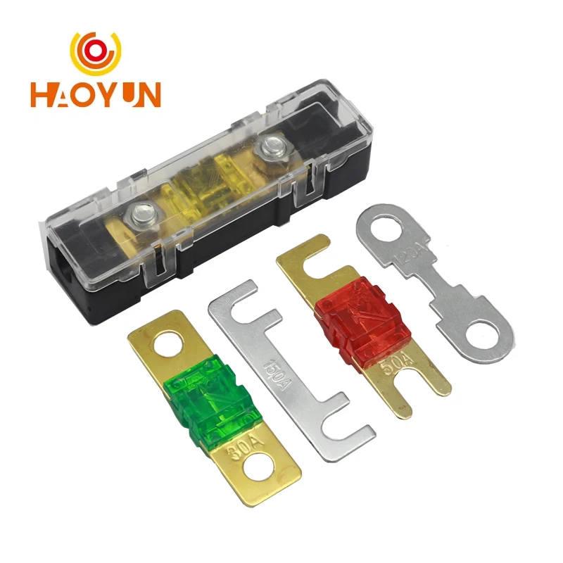 2PCS Automotive Fuse Box 1-Way Midi Fuse Holder Safety Plate Base Car Carrier Fuse Box Bolt Type 15A 20A 30A 50A 80A 100A - 200A