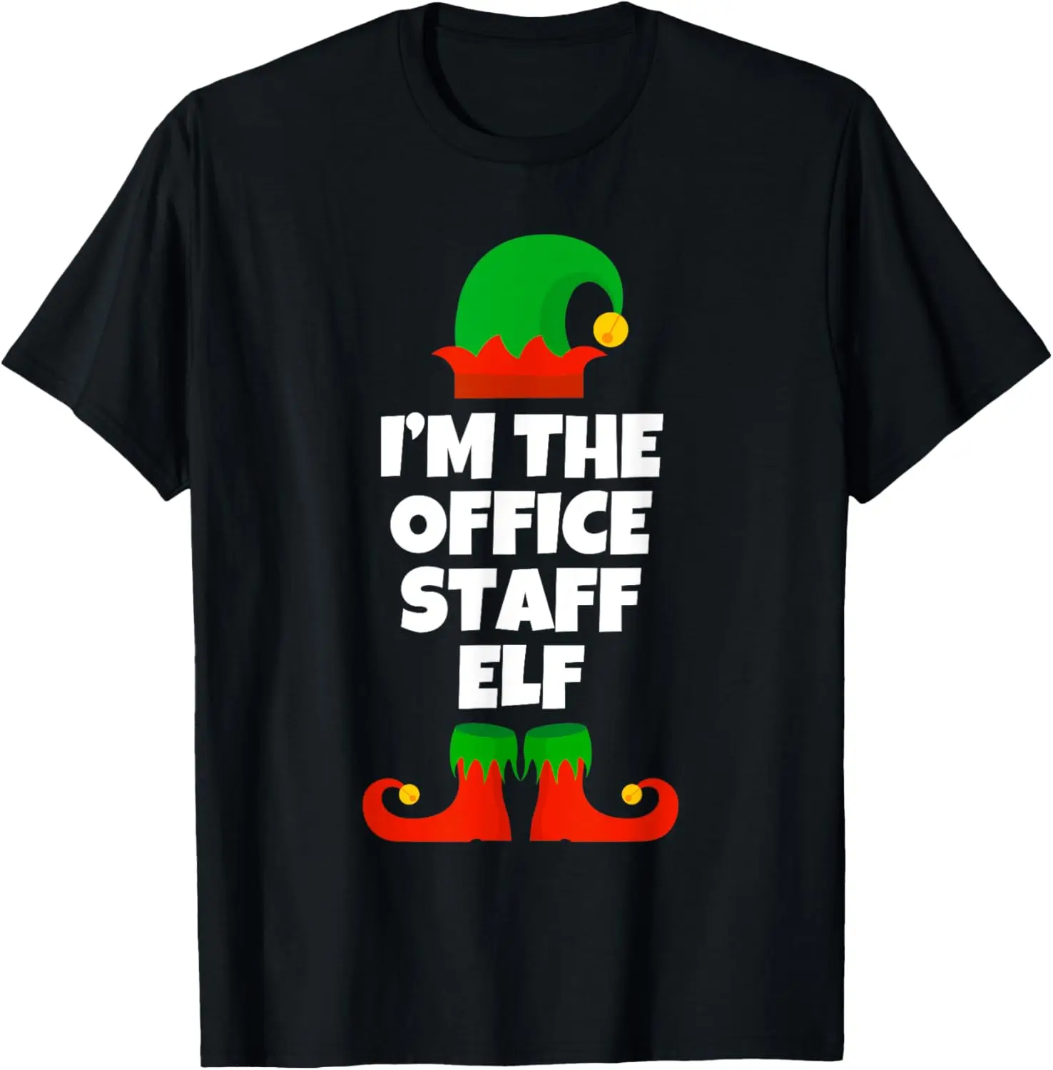 Christmas I'm The Office Staff Elf Matching Xmas Pajama T-Shirt