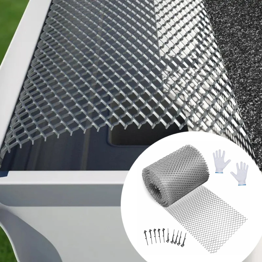 

Алюминиевый ограждение для желоба, противозасоряющийся фильтр 150 мм * 600 мм, защита от листьев, экран для желоба, простой процесс установки