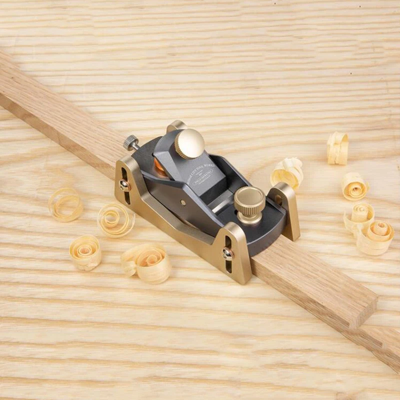 HP-8 전문 목공용 숏 플래너 정밀 미니 목재 플래너 수동 조절 알루미늄 목수용 대패 깊이 0.025MM