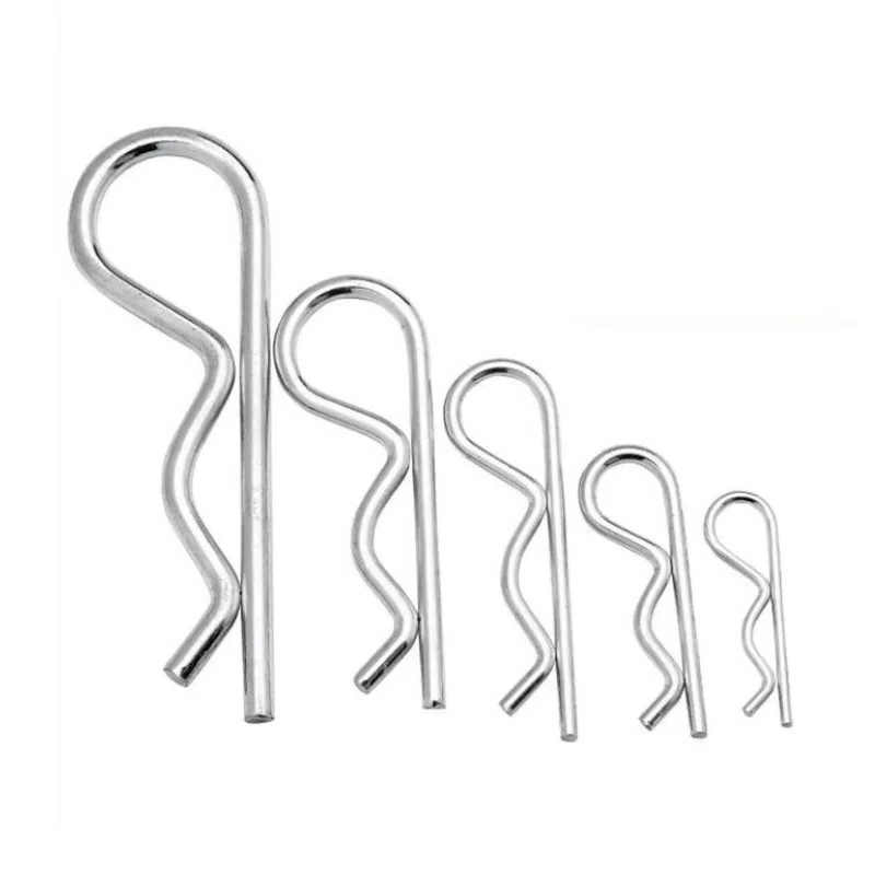 M1.2 M1.8 M2.5 M3 M4 Wave Shape Split Clip Clamp 304Stainless Steel Cotter Hitch R Pin Clips Hair Tractor Pin