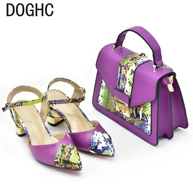 

New Arrival Shoes and Bag for Party Wedding Shoes for Wedding Women Patent Leather Pumps Women Shoes Handbags and Pumps Set