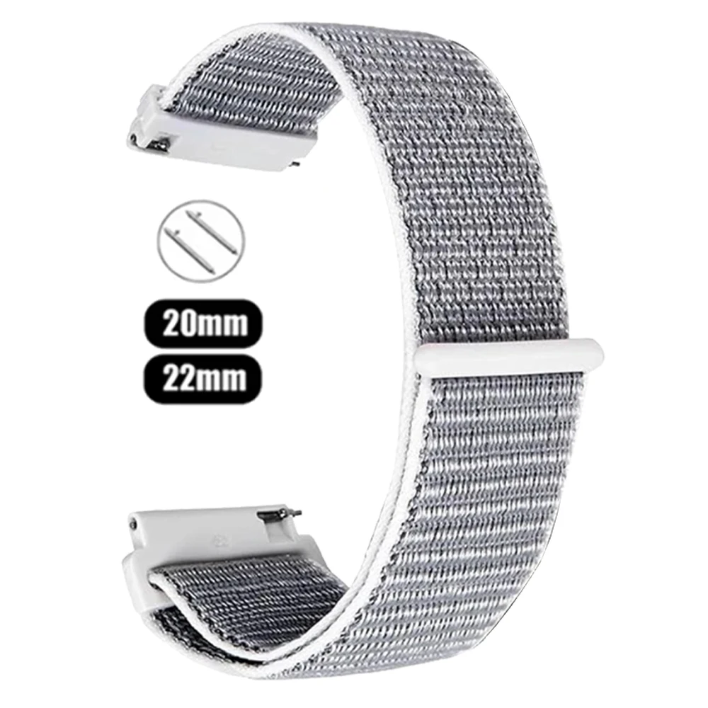 النايلون حزام (استيك) ساعة 22 مللي متر 20 مللي متر لساعة سامسونج جالاكسي 7 6 5 4 40/44 مللي متر 5 برو كلاسيك 4 6 جير S3 استبدال حزام لساعة هواوي