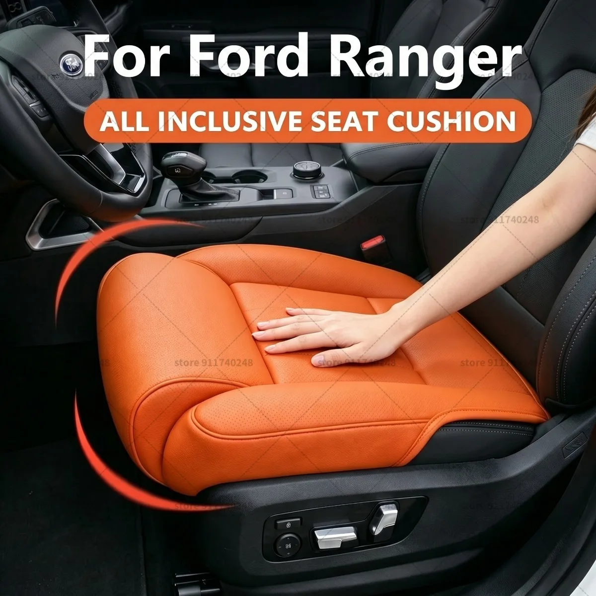 

Подушка-удлинитель для сиденья Ford Ranger, подушка для поддержки бедер, из пены с эффектом памяти, кожаная, для удлинения ног, аксессуары для интерьера