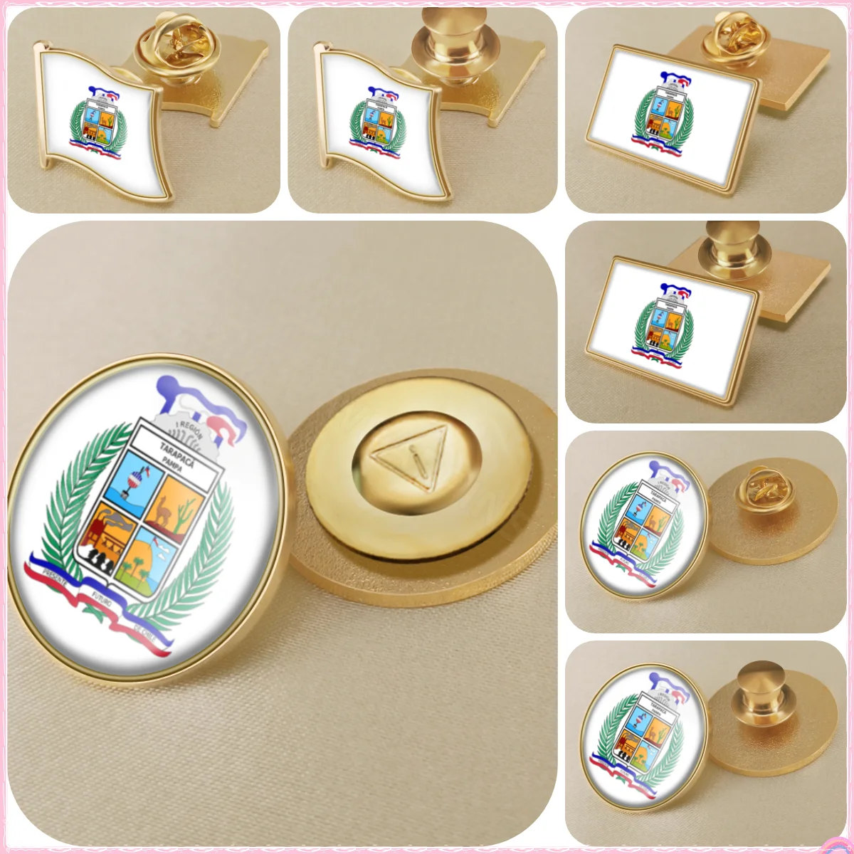 Coat of Arms of Tarapaca Region of Chile Flag Lapel Pins Broochs Badges