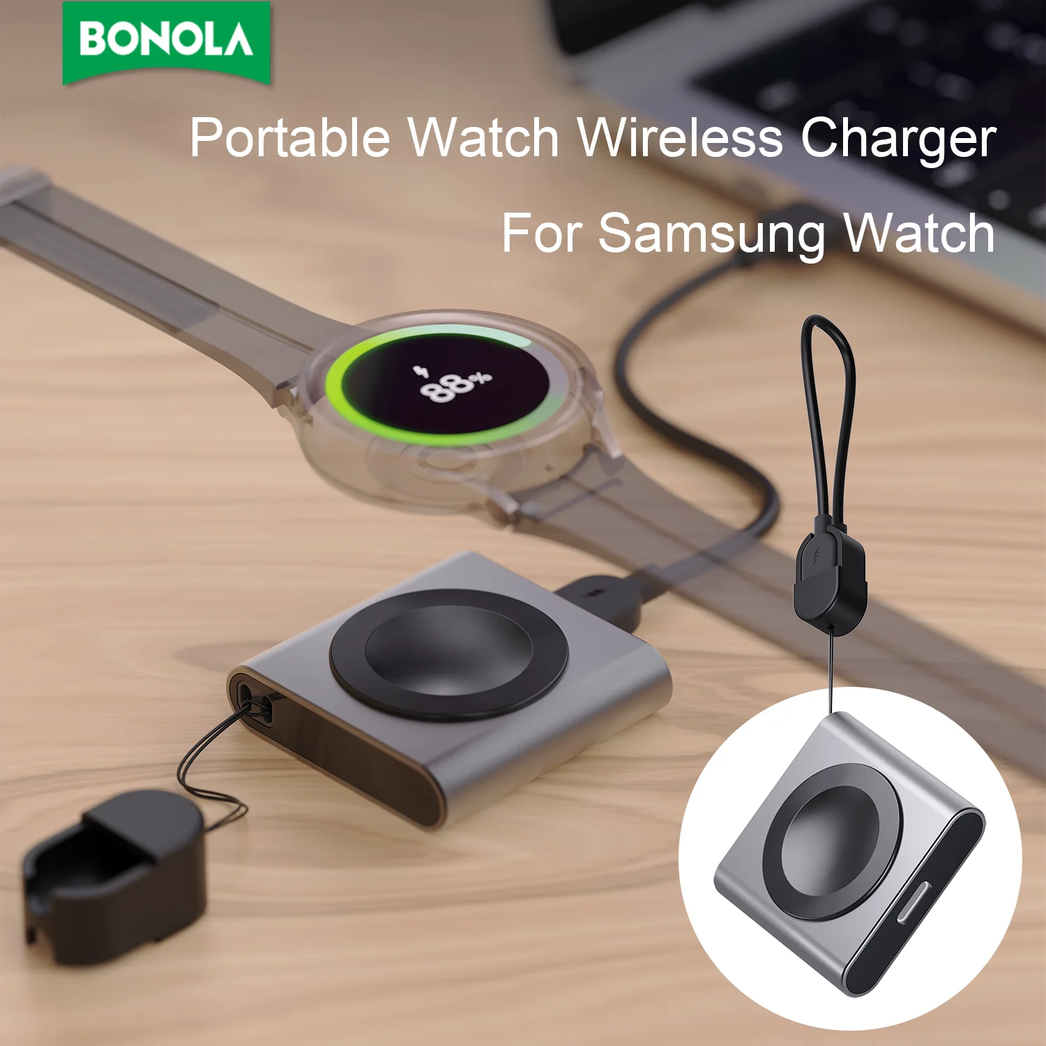 

Bonola Magnetic Watch Wireless Charger Portable USB C Cable Fast Charging Dock Station For Samsung Galaxy Watch Ultra/7/6/5/4