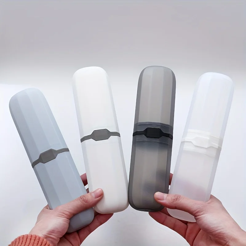 1PC Travel Plastic Toothbrush Cup Cutlery Box Pencil Box Toothbrush Toothpaste Storage Box