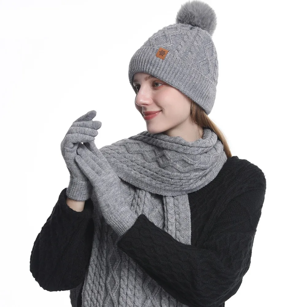 ensemble-3-pieces-de-protection-thermique-bonnet-echarpe-et-gants-–-bonnet-d'hiver-torsade-de-couleur-unie-bonnet-thermique-tricote-tendance-pour-le-ski