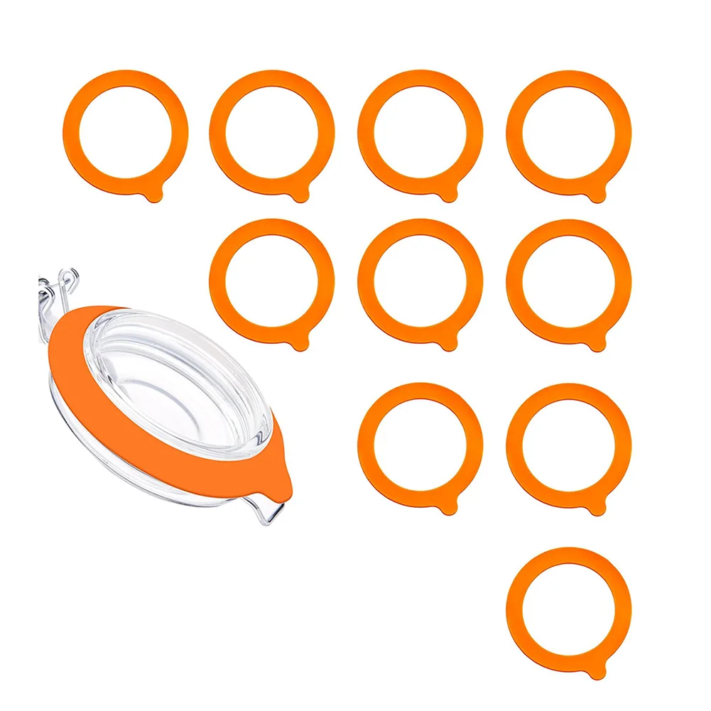 375 Inch Silicone Seals Replacement for Regular Mouth Jars Airtight Leakproof Canning Jar Gaskets Set 10 Pieces