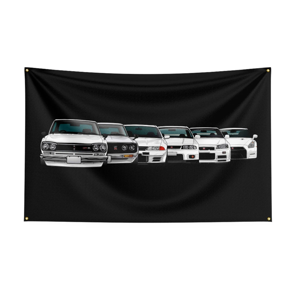 3X5Ft JDM Car Evolution  Flag For Decor