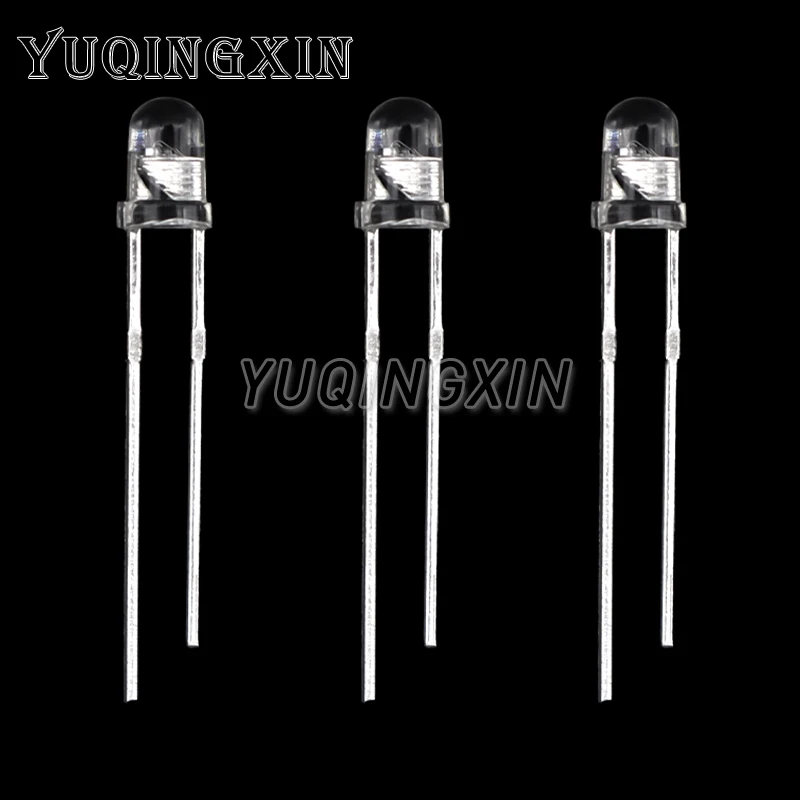 50pcs F3 3mm Flash Red Green Bi-Color Light-Emitting-Diode Automatic Flashing LED Flash Control Blinking 3 mm LED Diode DIY