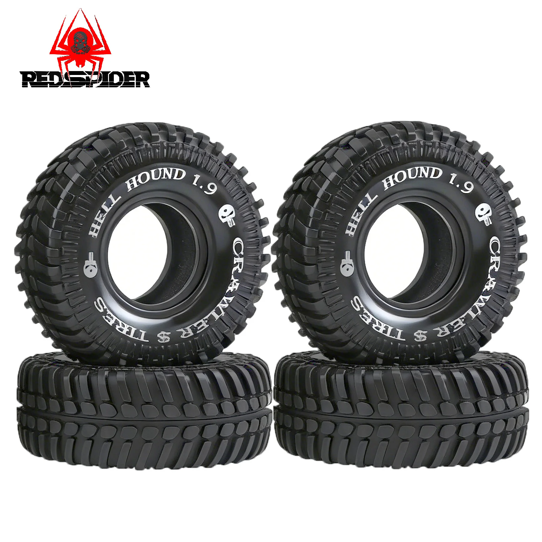 

1.9 Soft Rubber Crawler Tyres OD 4.65 for 1:10 Rock Crawler Car Traxxas TRX4 Axial SCX10 II RC4WD D90 TF2 Tamiya CC01 Gen8