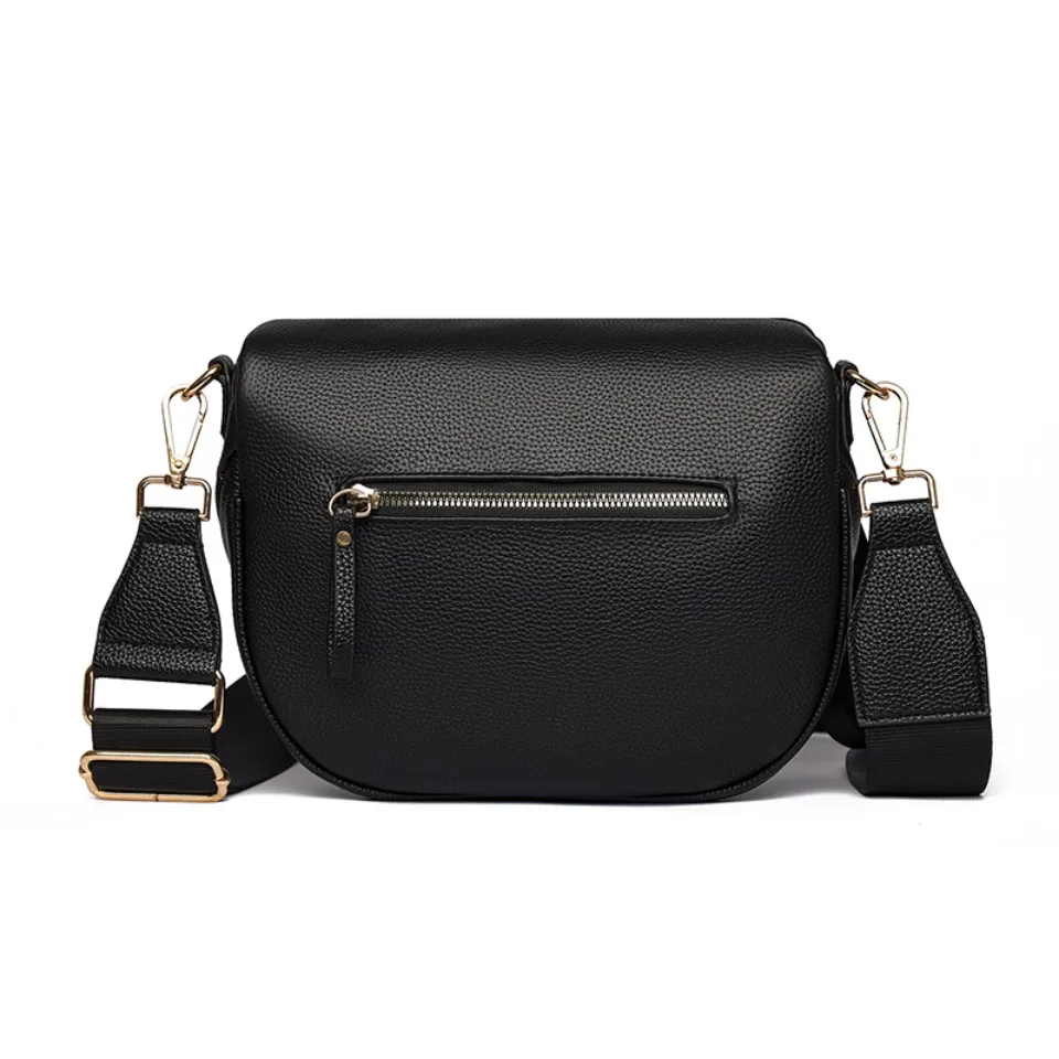 100% Top Layer Genuine Cowhide Leather Saddle Bag Luxury Handbags Women Bags Designer Crossbody Shoulder Bags for Women Commute