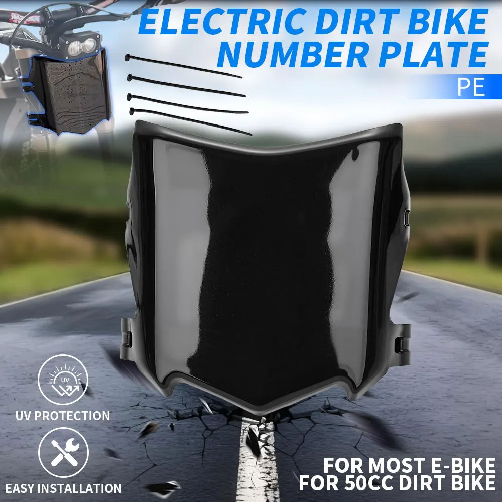 Placa de matrícula para Surron S X Talaria Sting, accesorios para motocicleta, placa de matrícula delantera para Stark Varg Q20, bicicleta eléctrica todoterreno.