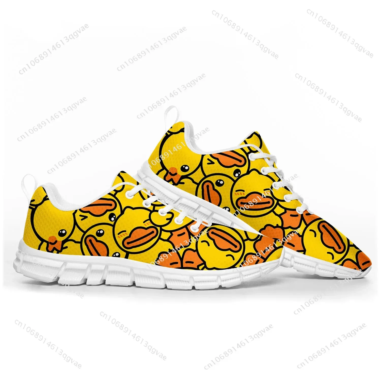 Tênis personalizados de pato amarelo, Sapatos casuais feitos sob medida, Tênis para casais, Homens e mulheres, Adolescentes e crianças, Alta qualidade