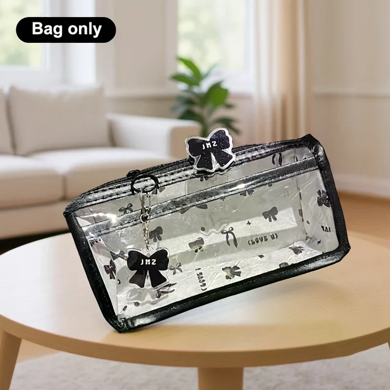 

Cartoon Translucent Pencil Case Multi-layer Vertical Large-capacity Stationery Storage Bag School Supply Cosmetic Bag