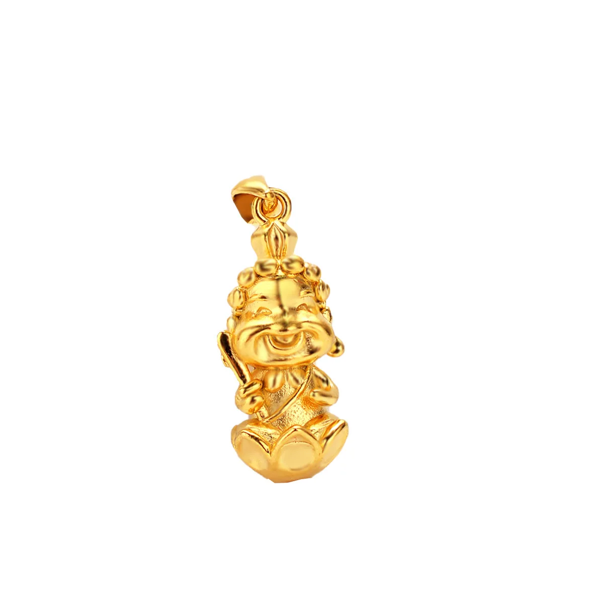 Collana in oro AU999 di alta qualità per uomo e donna ciondolo Buddha ciondolo in oro puro 24 carati regalo di gioielli con catena a clavicola in