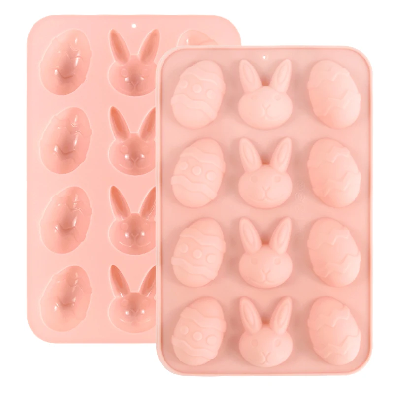 

1Pc Easter Eggs Silicone Mold Rabbit Fondant Cake Candy Chocolate Mould Happy Easter Party Decoration Supplies DIY Baking Tools