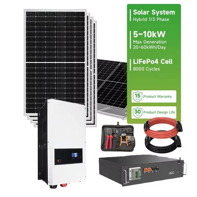 

50kW Hybrid Solar Inverter 5kW Kit Server Battery 10kW Inverter Solar Panel 700W Convertisseur Hybride Polycristallin
