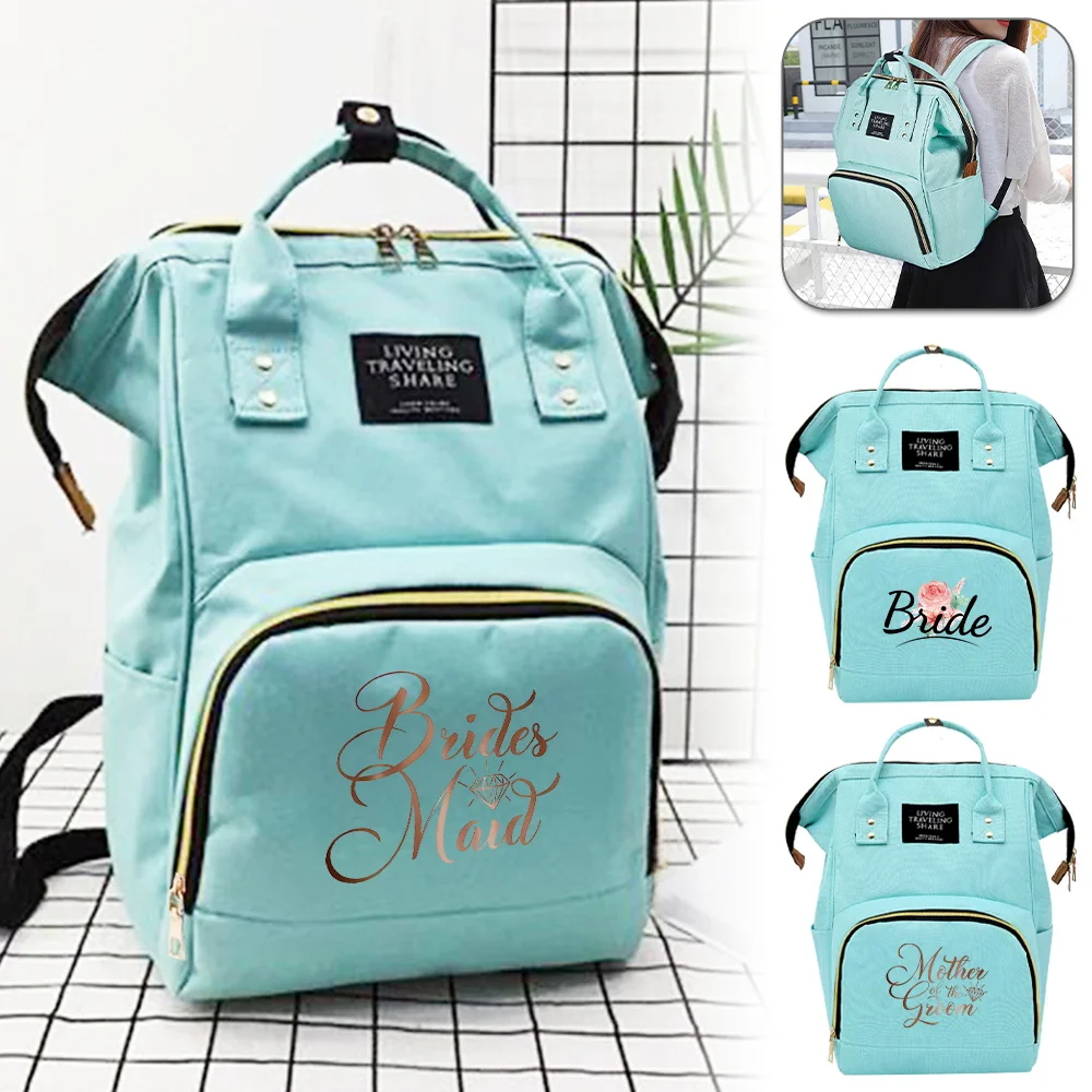 

Сумка для мамы, дорожный рюкзак высокого качества, набор подгузников, товары для младенцев, сумка для бутылочки с молоком, пакет для хранения серии с принтом для невесты