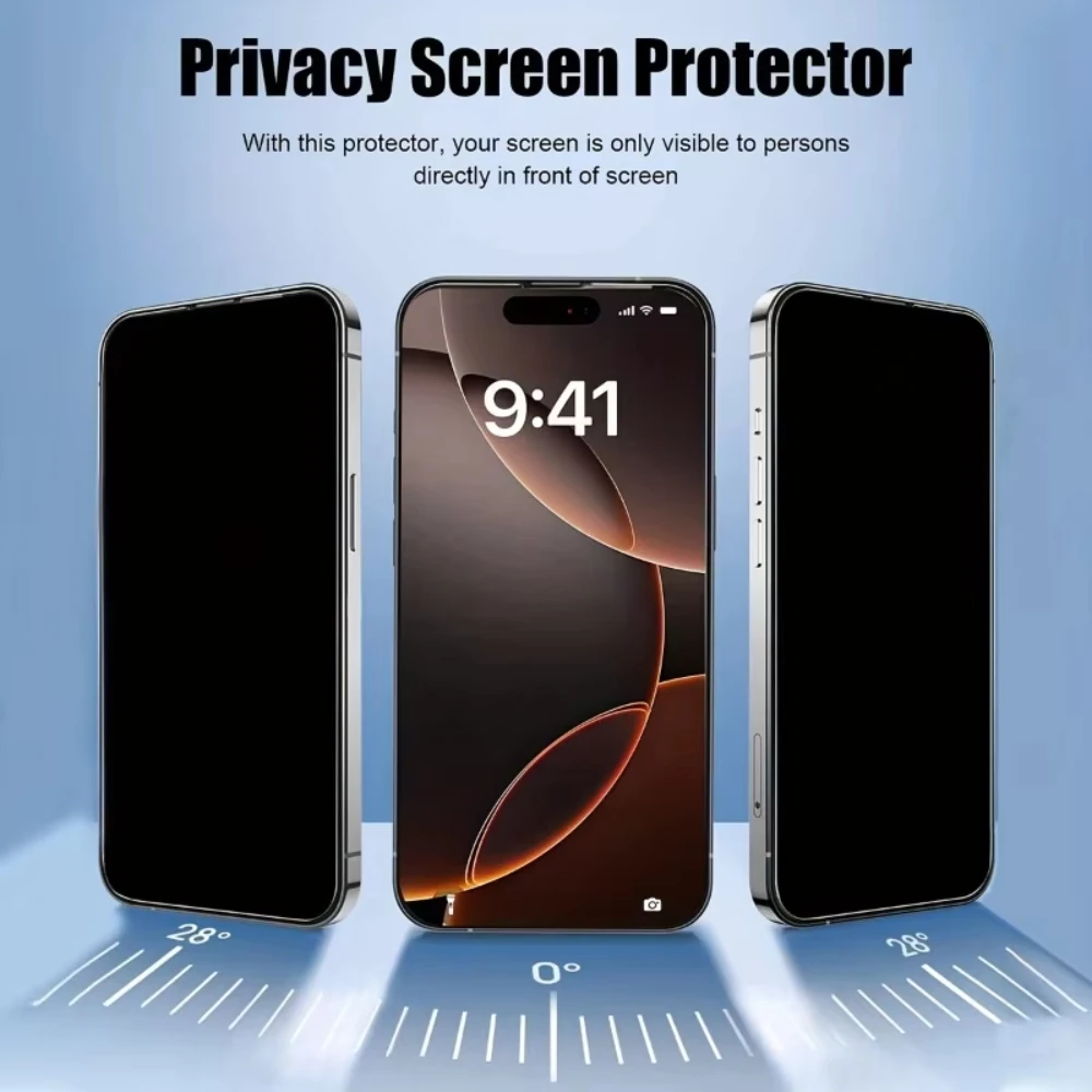 NNBILI 5Pcs Privacy Screen Protectors for iPhone 17 16 15 14 13 12 11Pro Max Mini Protective Glass for iPhone 7 8 XR XSMAX Glass view 2