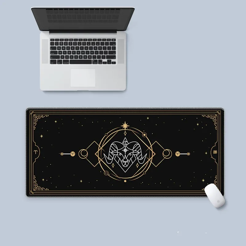 

Art Mousepad Black Constellation Deskmat Mouse Pad Large Carpet Aesthetic Table Laptop Play Mats Mousepad Company Deskpad