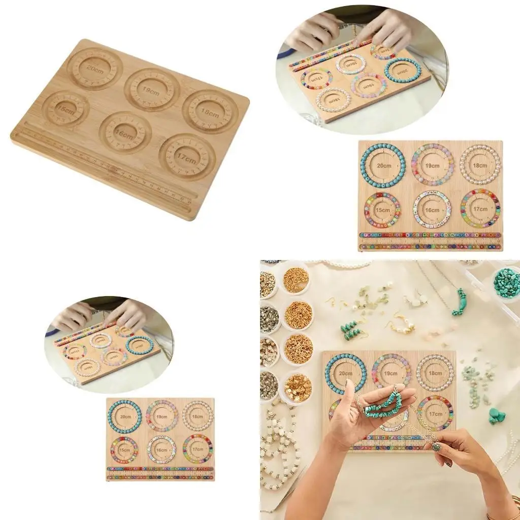 

P9FE Bead Board Bracelet Beading Beading Tray Plate for Jewelry Making DIY Necklace Measuring Tool Accessory