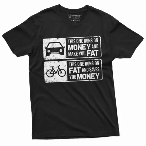 Bike T-shirt Biker Cyclist VS Car Tee Shirt Healthy Lifestyle Sports Shirt