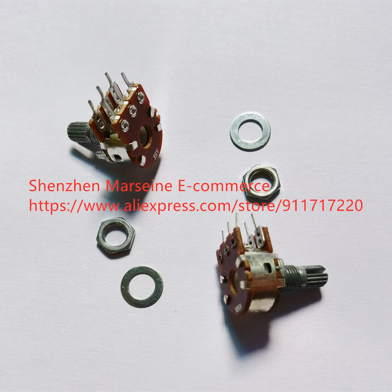 Original New 100% 148 Type double potentiometer R1000TC A50K A5K handle length 15MM (SWITCH)