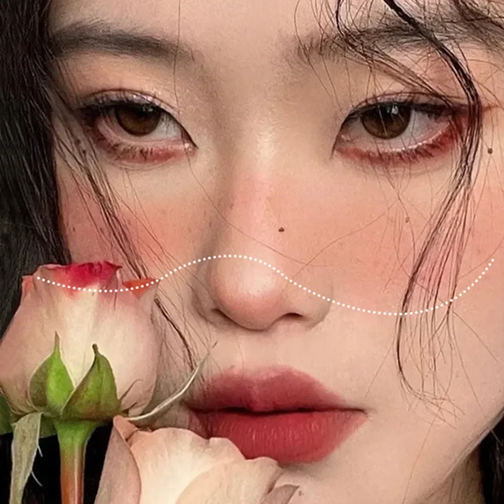 Sweatproof Loose Powder Blush Soft Misty Cream Orange Air Cushion Blush Mushroom Head Long-Lasting Oil-control Face Powder