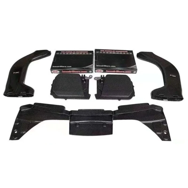 A set of dry carbon intake kits
