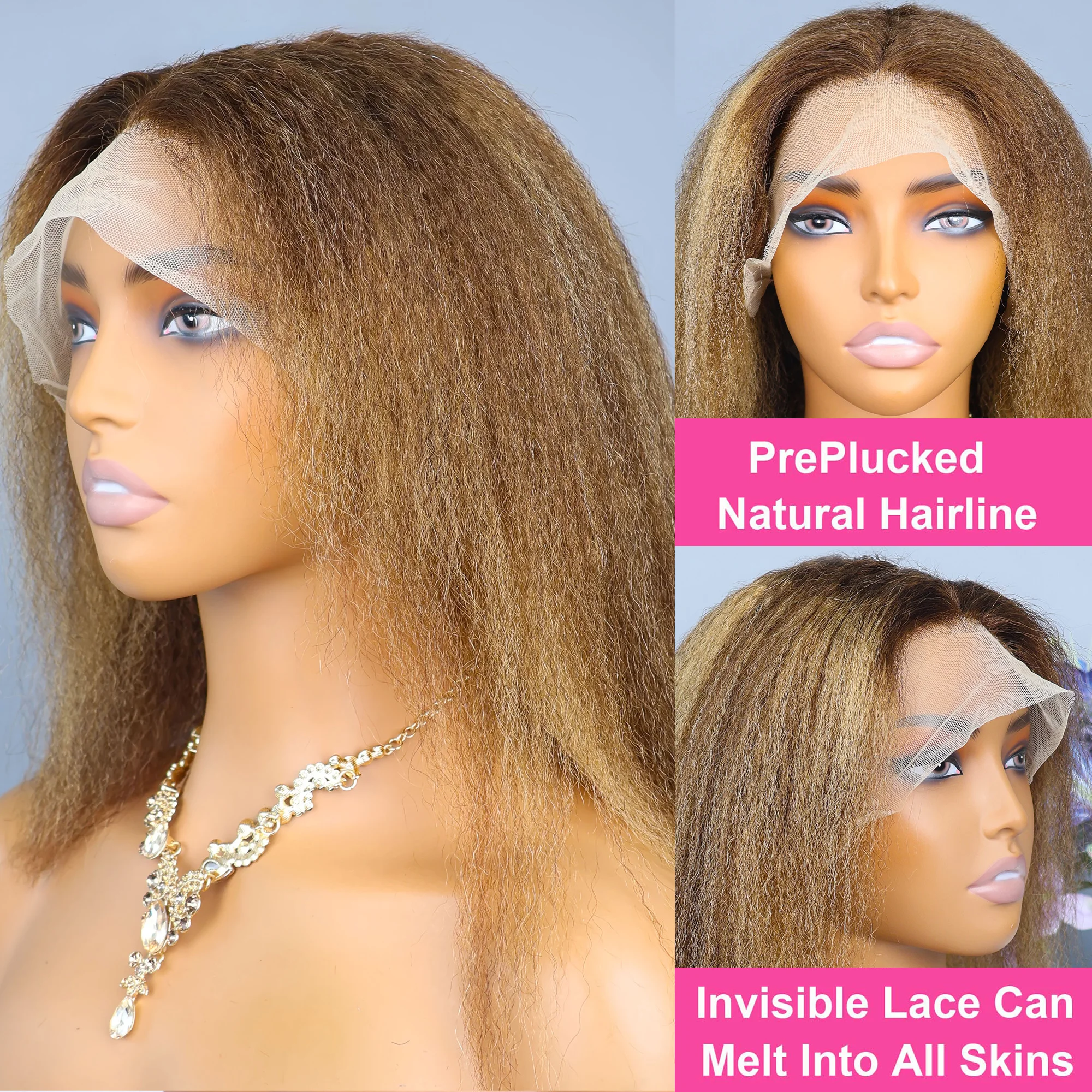 4/27 ハイライト ショートボブウィッグ ペルー産 13x4 レースフロント 人毛ウィッグ ブラウンブロンド ピアノカラー 焼きボブウィッグ 密度200 セール中