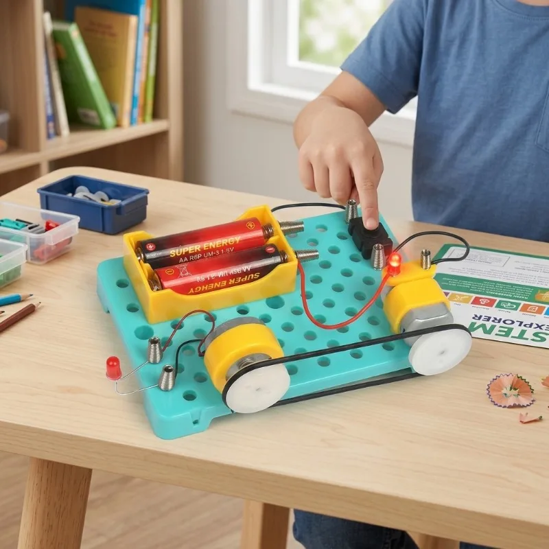 Kit d'expérimentation STEM 3D sur la production d'énergie par assemblage – Matériel de laboratoire scientifique amusant pour la fabrication DIY – Apprentissage éducatif pour la maternelle