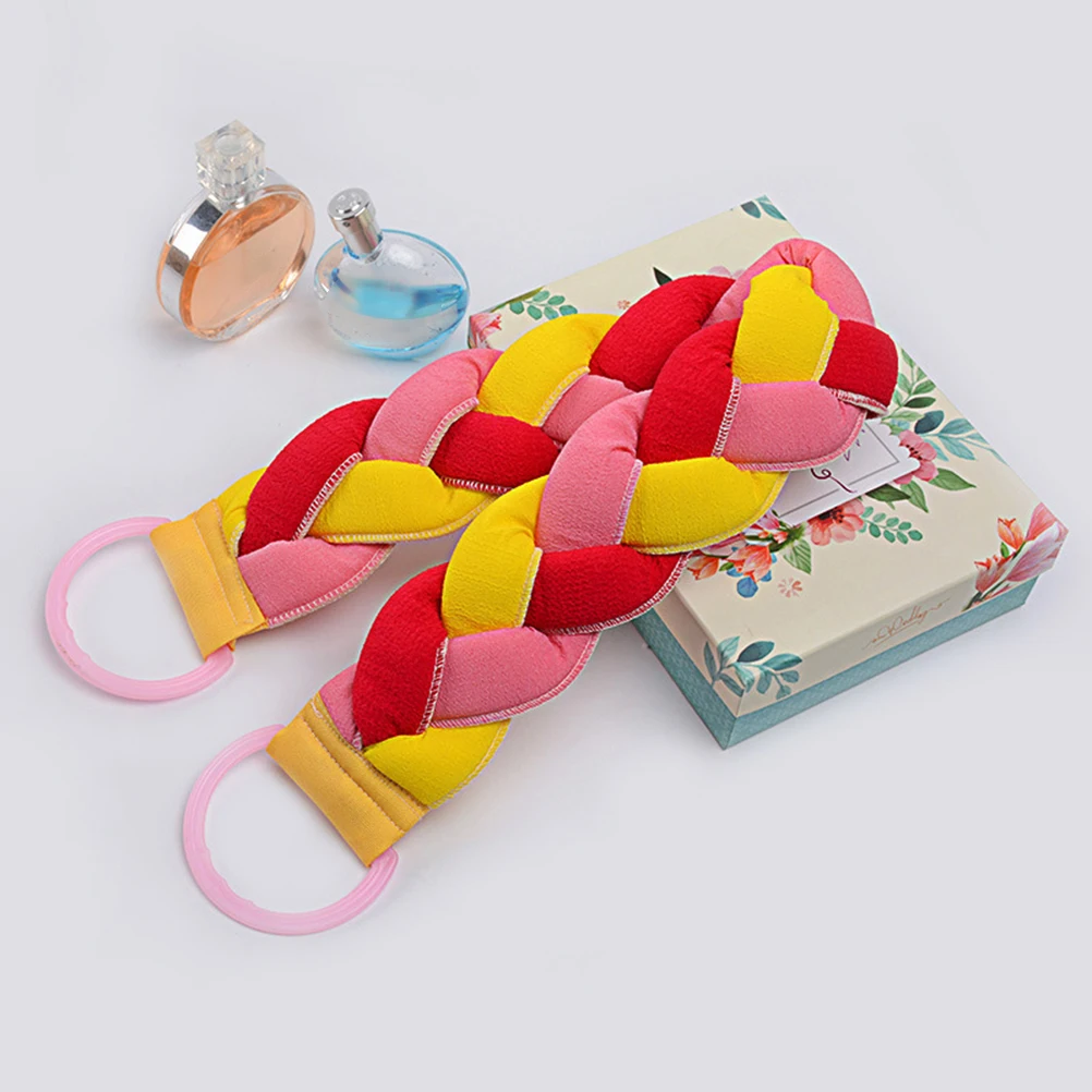 

1pc Colorful Strip Bath Towel Double-Sided Rubbing Towel Back Scrub Towel for Daily Deep Cleaning