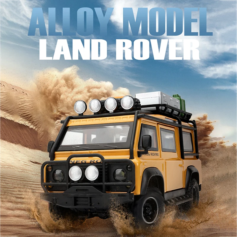 

1:32 LR Defender Alloy Off Road SUV Car Premium Diecast Sound Light Pull Back Simulated Kid Gift Collect Ornament Sports Toy Car