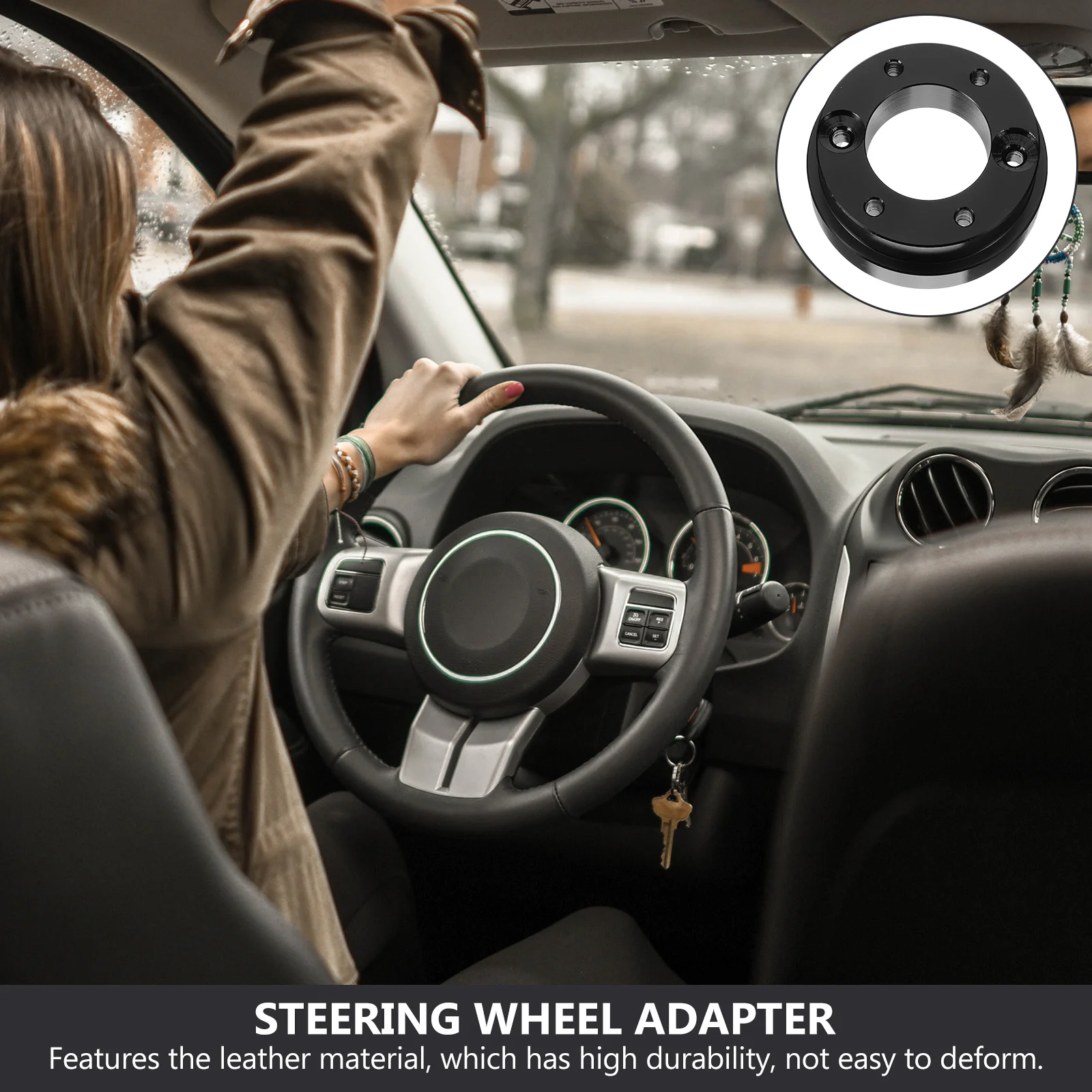 

Racing Cars Steering Wheel Adapter Metal Plate Enhanced Driving Experience Easy Installation Durable Car Parts